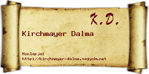 Kirchmayer Dalma névjegykártya